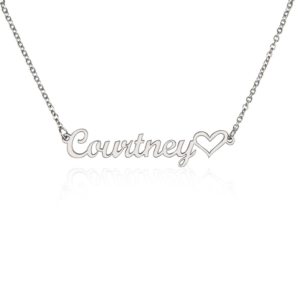 "Personalized Heart Name Necklace" – Customize with a name! -NN120