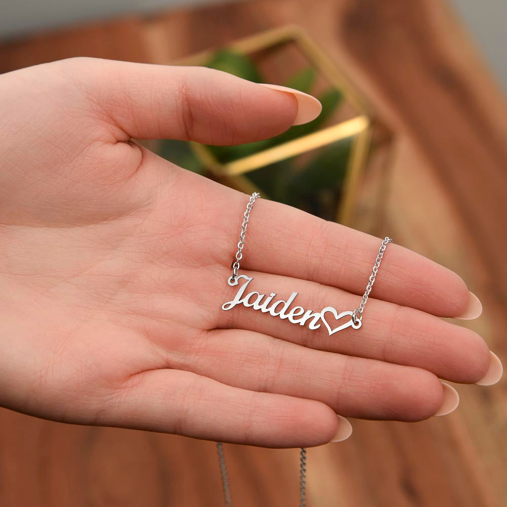 "Personalized Heart Name Necklace" – Customize with a name! -NN120