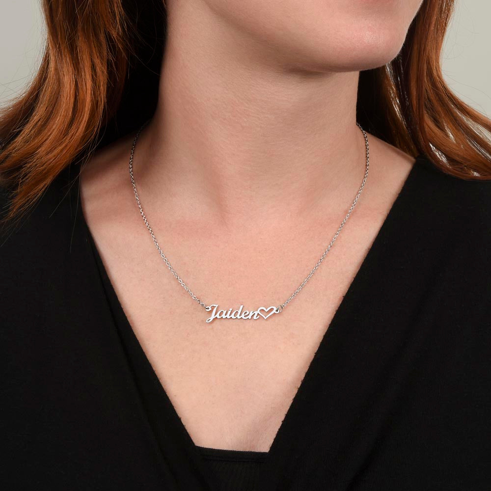 "Personalized Heart Name Necklace" – Customize with a name! -NN120