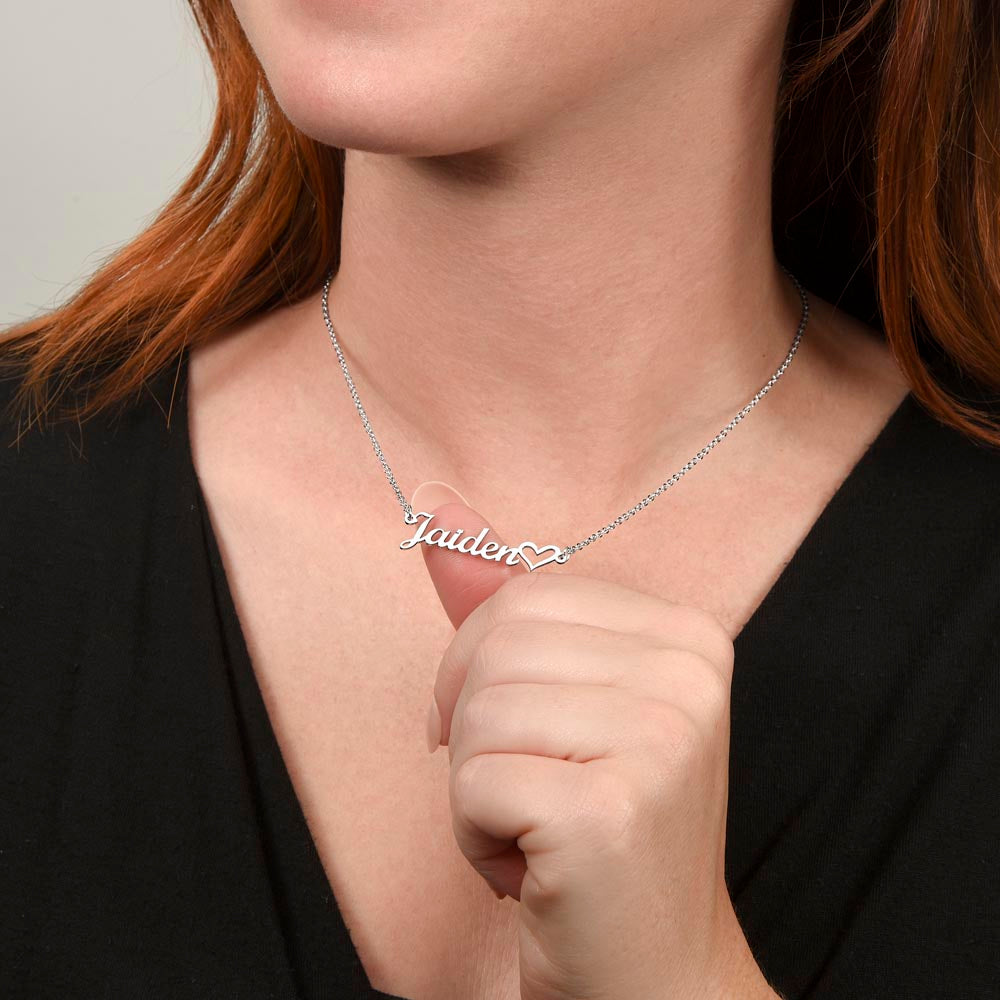 "Personalized Heart Name Necklace" – Customize with a name! -NN120