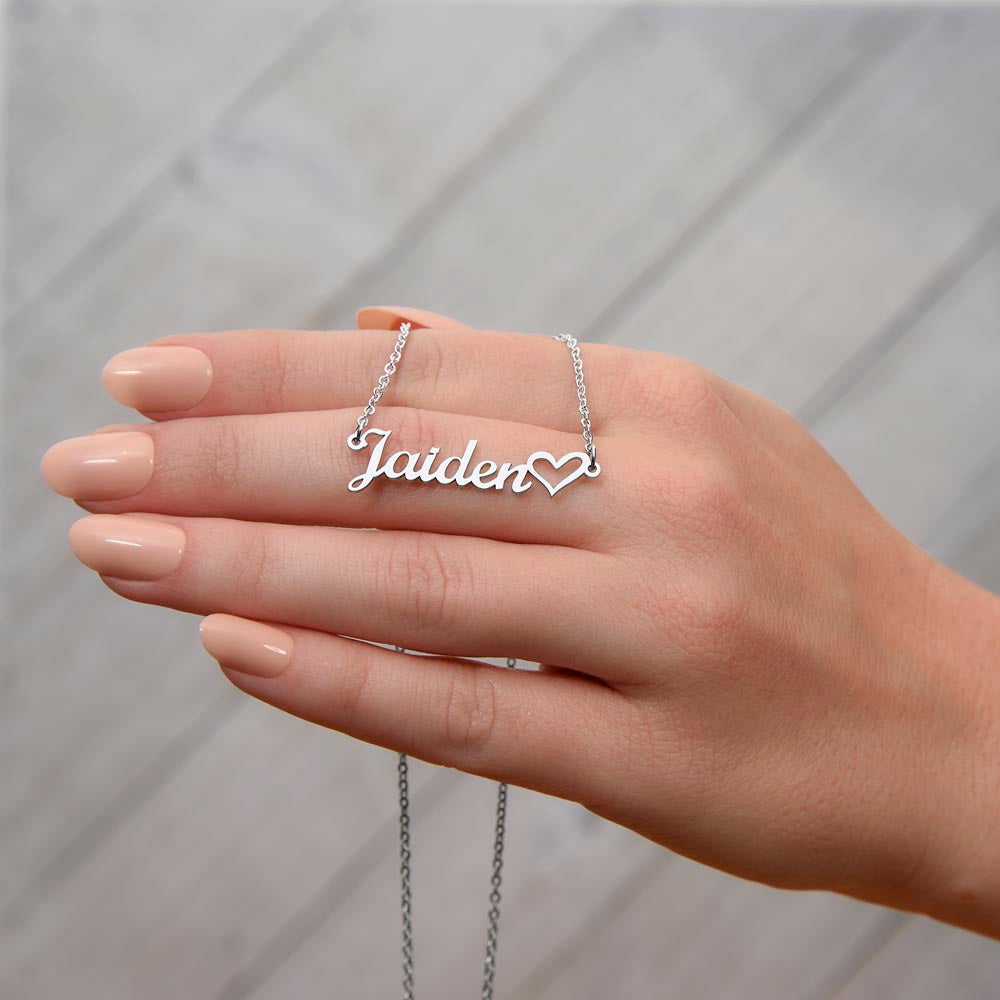 "Personalized Heart Name Necklace" – Customize with a name! -NN120