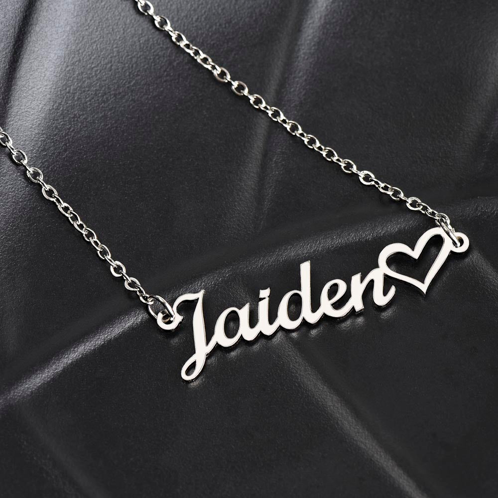 "Personalized Heart Name Necklace" – Customize with a name! -NN120