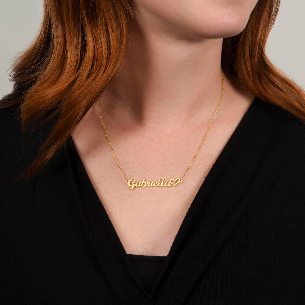 "Personalized Heart Name Necklace" – Customize with a name! -NN120