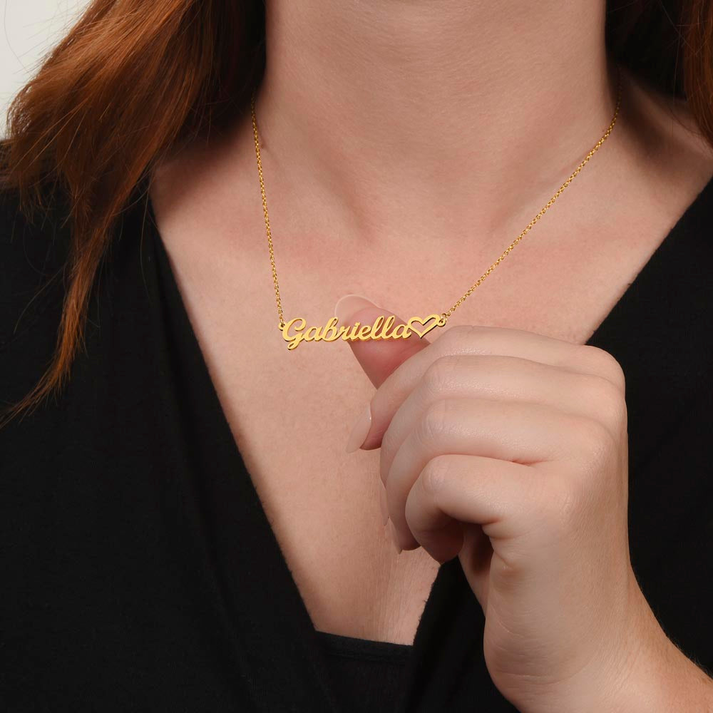 "Personalized Heart Name Necklace" – Customize with a name! -NN120