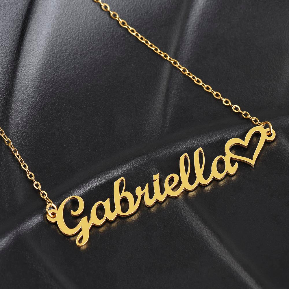 "Personalized Heart Name Necklace" – Customize with a name! -NN120