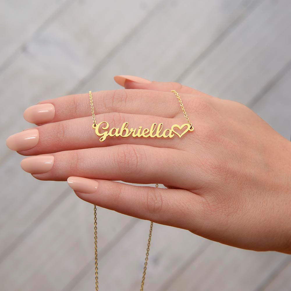 "Personalized Heart Name Necklace" – Customize with a name! -NN120