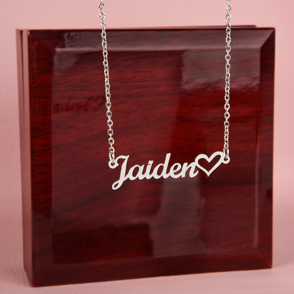 "Personalized Heart Name Necklace" – Customize with a name! -NN120