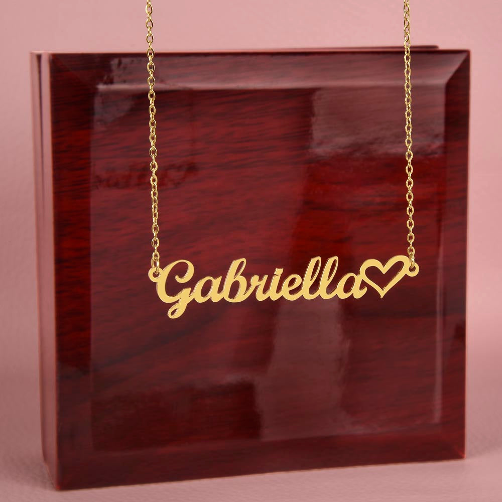 "Personalized Heart Name Necklace" – Customize with a name! -NN120