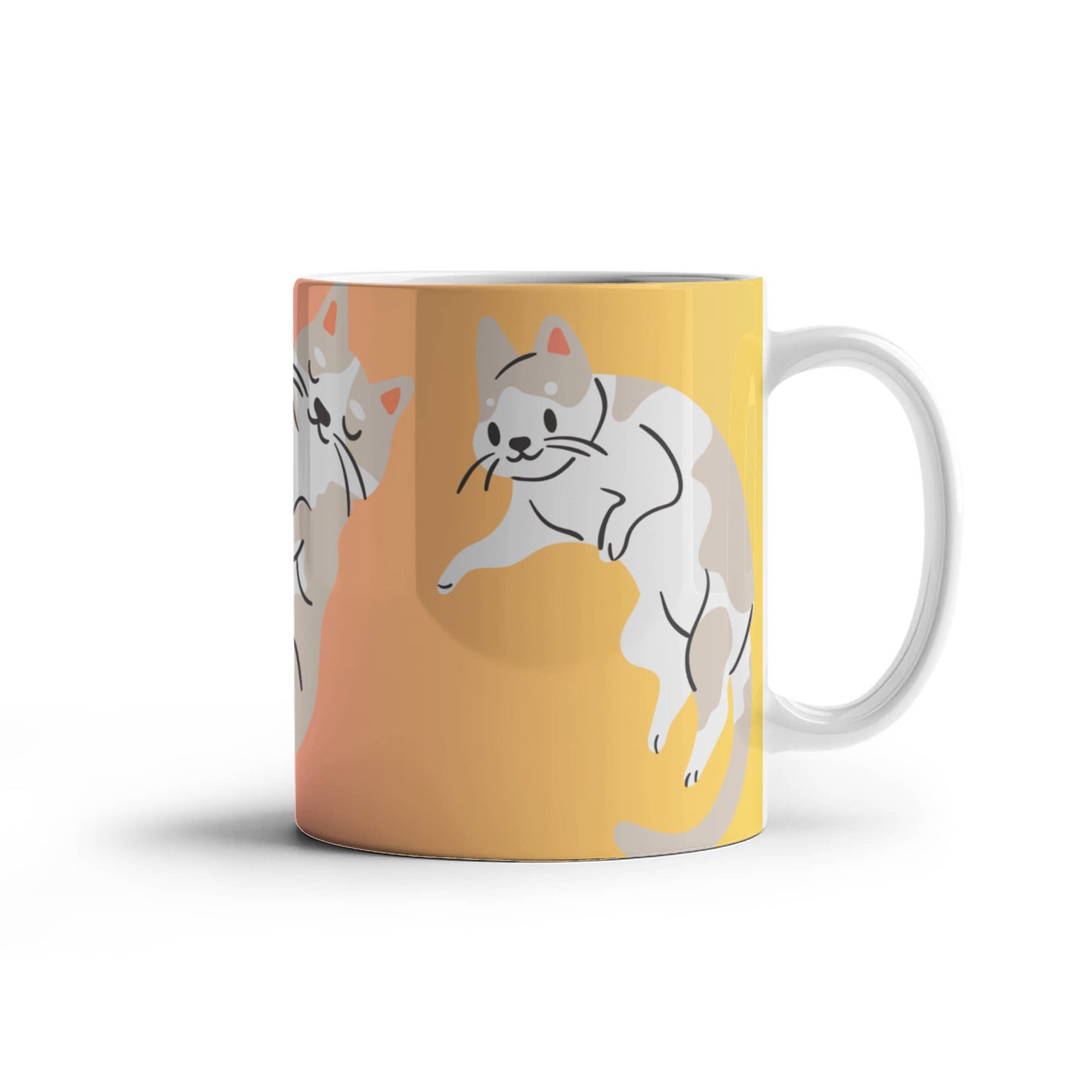 White Glossy Mug / Purr-fectly crafted for cat lovers! -HLMGCT 104