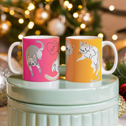 White Glossy Mug / Purr-fectly crafted for cat lovers! -HLMGCT 104