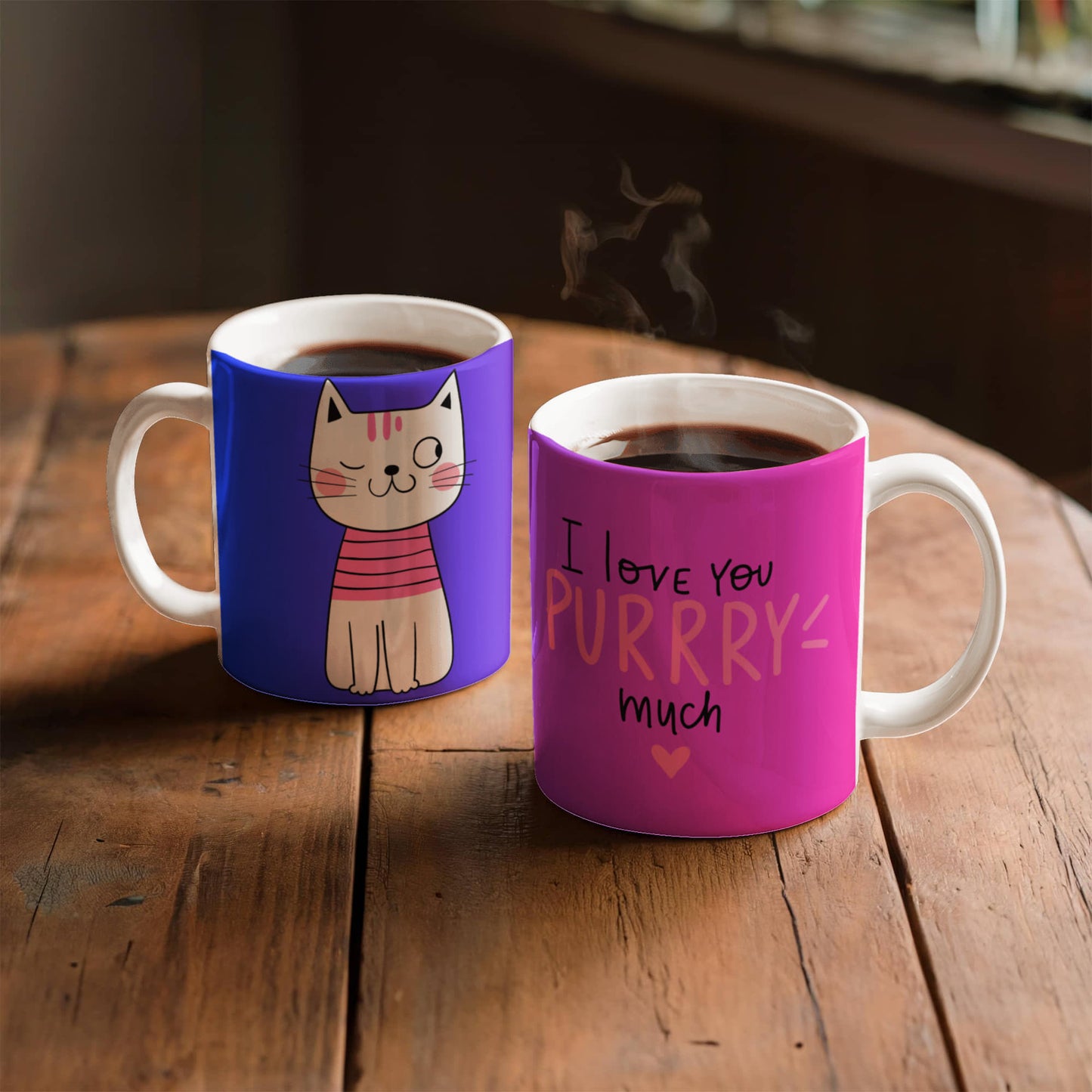 White Glossy Mug / Purr-fectly crafted for cat lovers! -HLMGCT 102