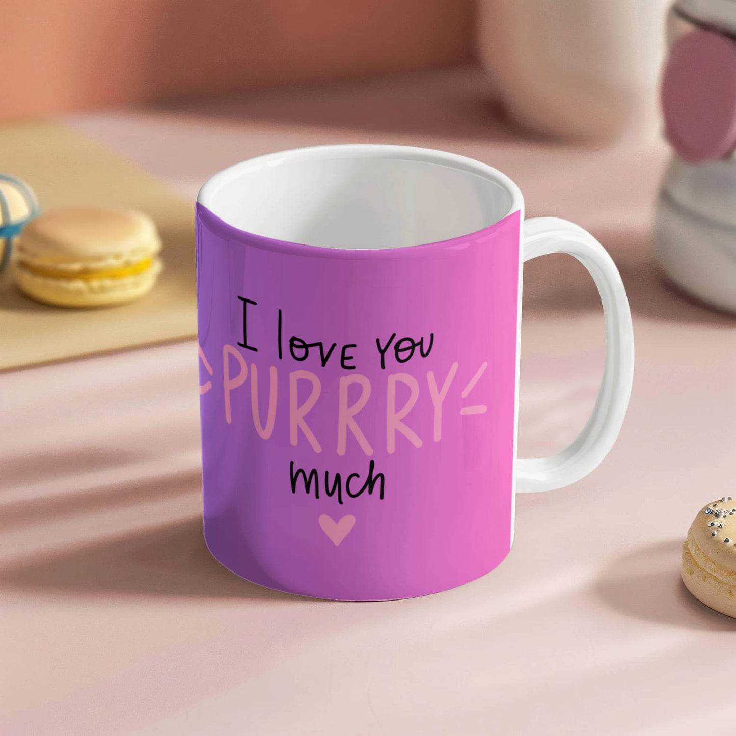 White Glossy Mug / Purr-fectly crafted for cat lovers! -HLMGCT 102