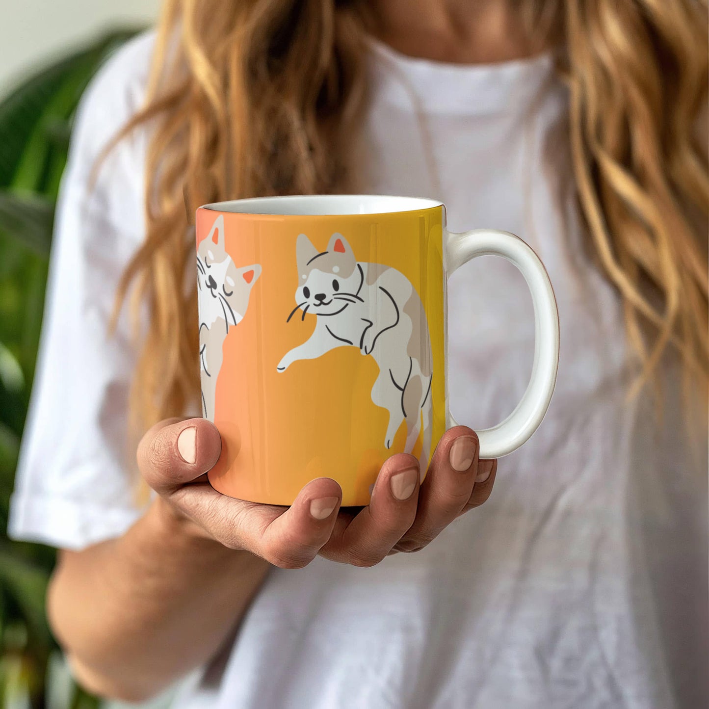 White Glossy Mug / Purr-fectly crafted for cat lovers! -HLMGCT 104