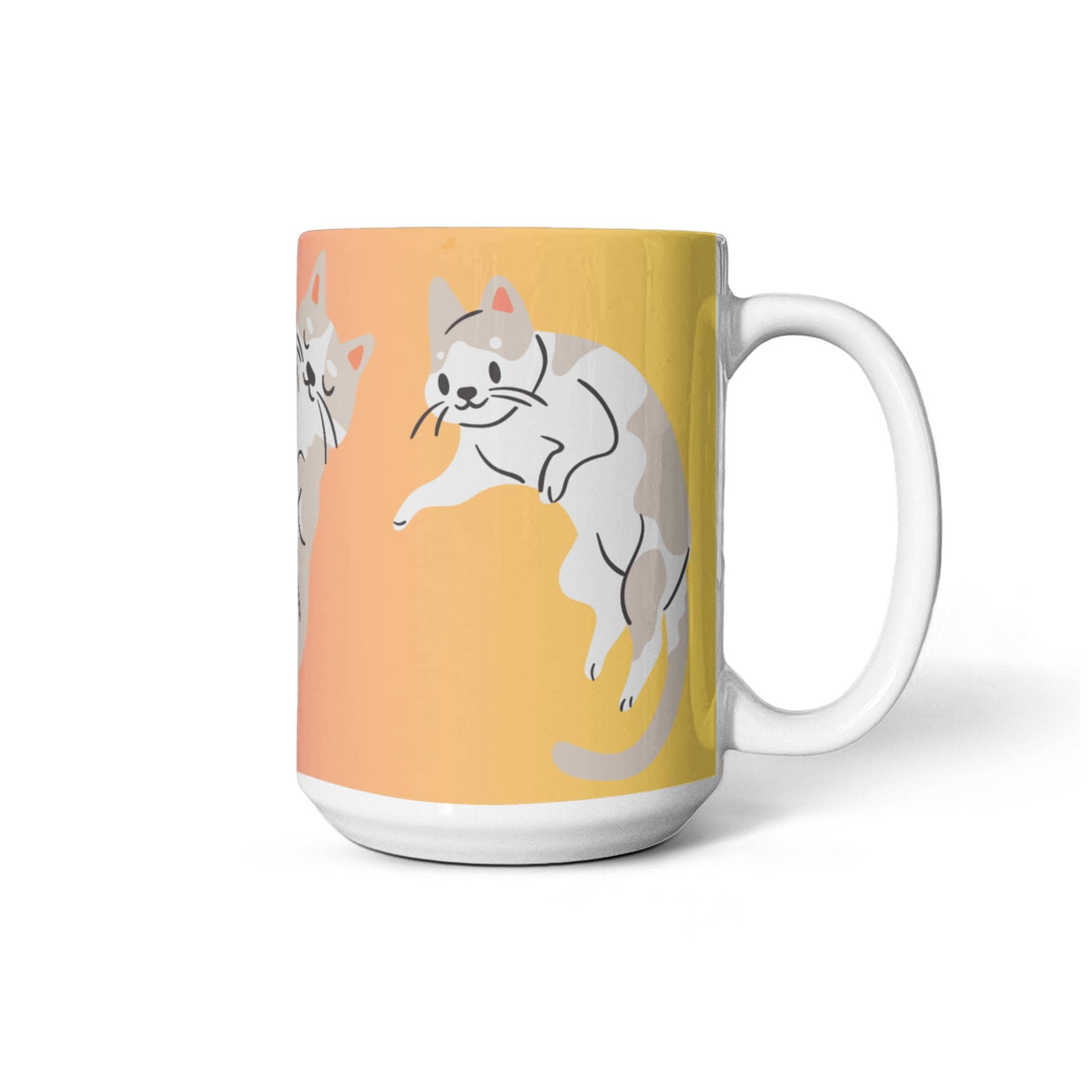 White Glossy Mug / Purr-fectly crafted for cat lovers! -HLMGCT 104