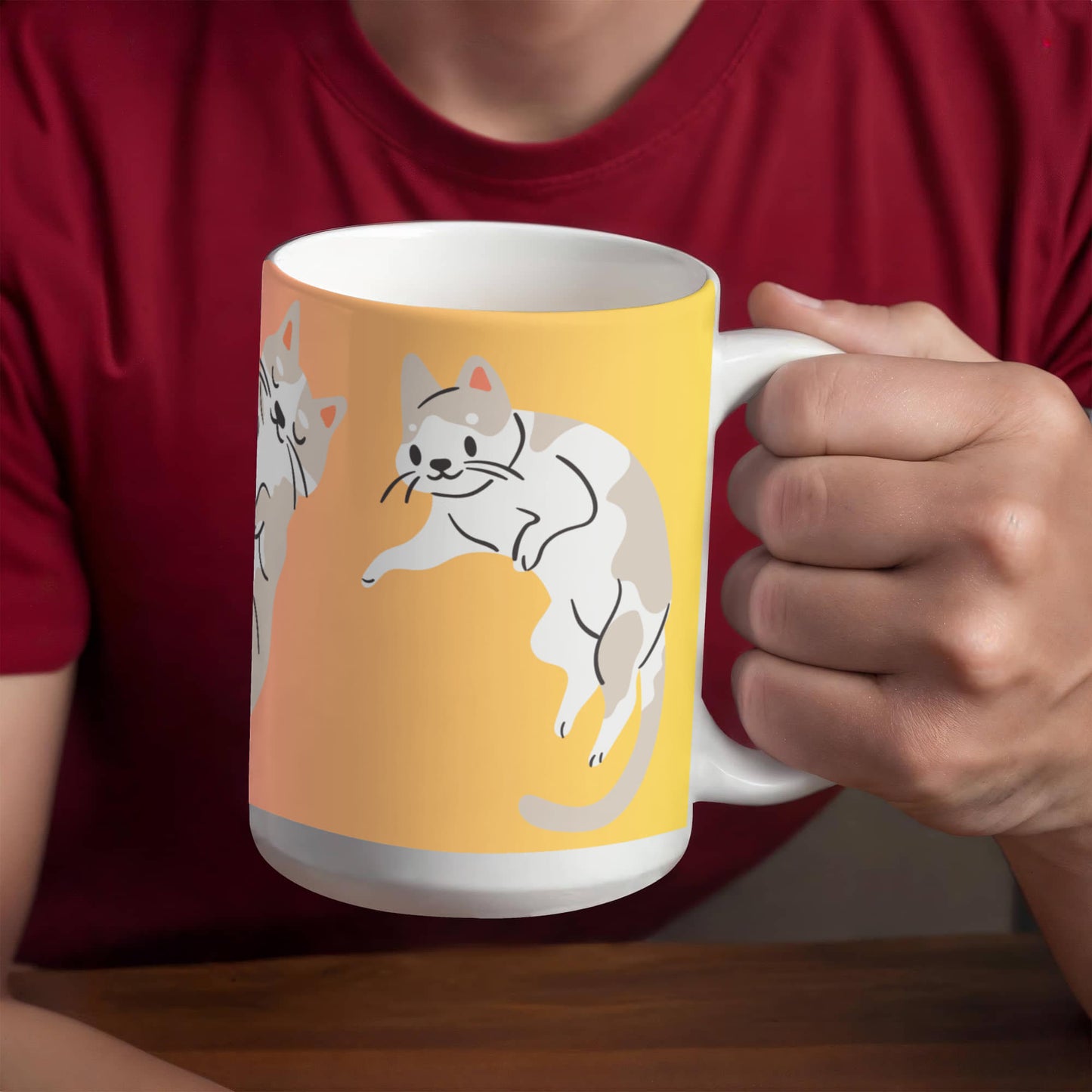 White Glossy Mug / Purr-fectly crafted for cat lovers! -HLMGCT 104