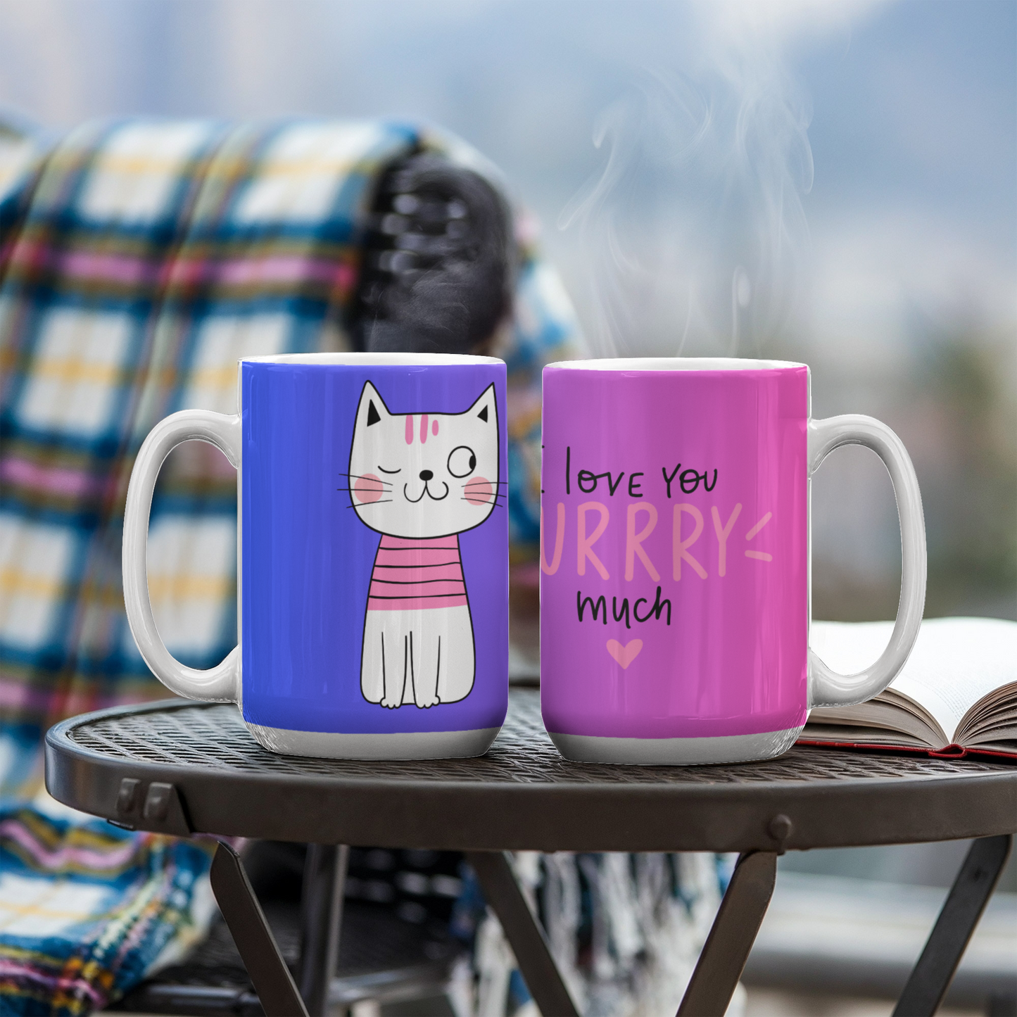 White Glossy Mug / Purr-fectly crafted for cat lovers! -HLMGCT 102